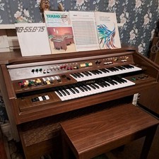 Original Yamaha Electone  & stool with original instruction guide & music score