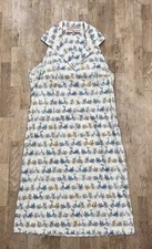 vintage retro bicycle print shirt dress - Size 10 - Pashley bike fan, 1950s