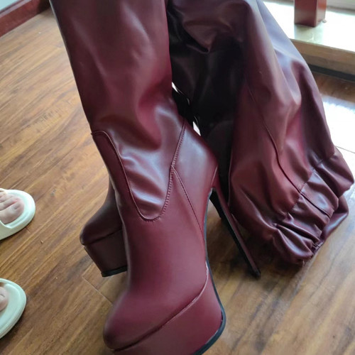 Thigh high boots - thigh,