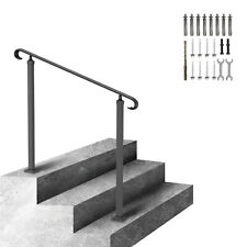1.2m Wrought Iron Handrail Adjustable Front Porch Handrail Fit 2 - 3 Step