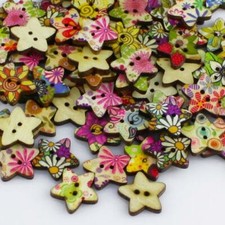 Star shaped crafting buttons