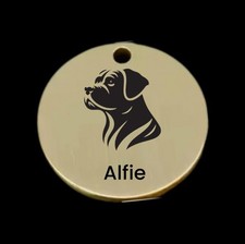 DEEP ENGRAVED SOLID BRASS DOG