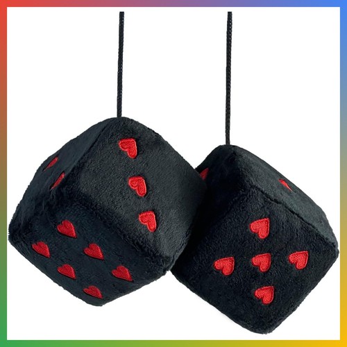 Fuzzy dice car mirror - fuzzy,