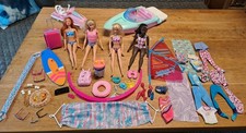 Barbie Summer/Holiday/Beach Playset 4xFigures Boat ,Jetski Lots Of Accessories