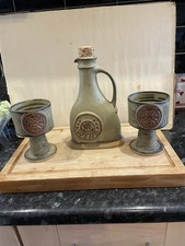 VINTAGE GOBLETS + WINE FLASK