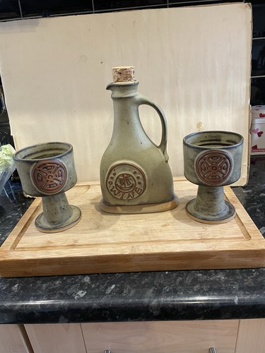 Vintage goblets wine flask - goblets,