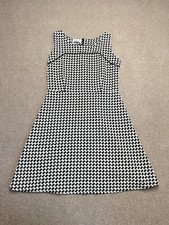 Luella Italy Knee-Length Dress Size 6 Women's Houndstooth Dress Sleeveless