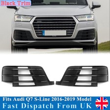 For 2016-2019 Audi Q7 S-Line Front Bumper Fog Light Cover Grille Left & Right UK