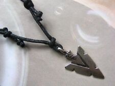 Native American Style Arrow Head Charm Necklace 30mm x 15mm  Pendant Tribal Surf