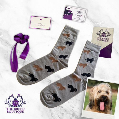 Briard socks unisex one - briard, size