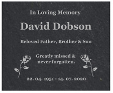 Welsh slate Personalised Memorial plaque grave remembrance sign