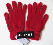 Mens red gloves lambswool Made