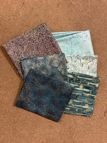 Fat quarter teal bundle - quarter,