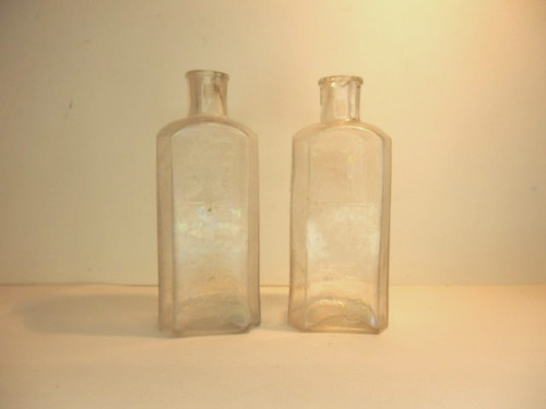 Two vintage clear glass - two,