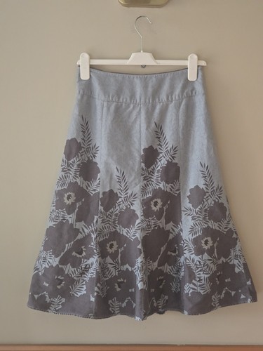 Monsoon blue floral midi skirt - blue,