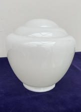 Art Deco Milk Glass White Opaline Glass Beehive Lampshade Pendant