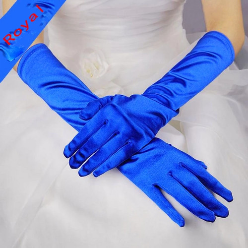 Adult satin finger gloves - satin,