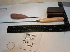 Vintage Stormont 1/8" width x 8" long Gouge Chisel cabinet maker wood handle