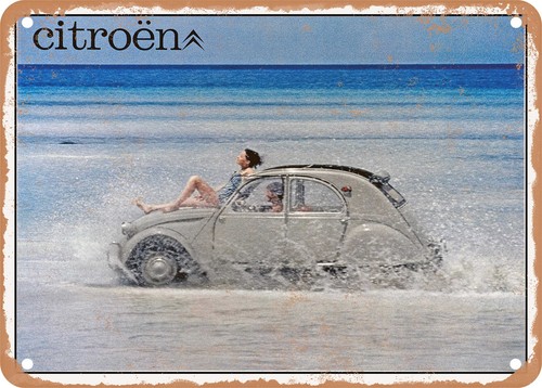 Metal sign 1965 citroen - metal, 2cv