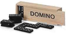 28 Dominoes Game Set Wooden Box Dominos Kids Childrens Travel Board Pub Plastic 