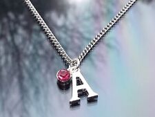 Birthstone Initial Necklace