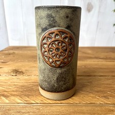 Vintage Tremar Pottery Vase Utensil Holder Pot. 17cms 1960s 1970s
