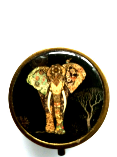 Vintage brass pocket pill - pocket,