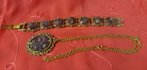 Vintage ornate amethyst chip - vintage,