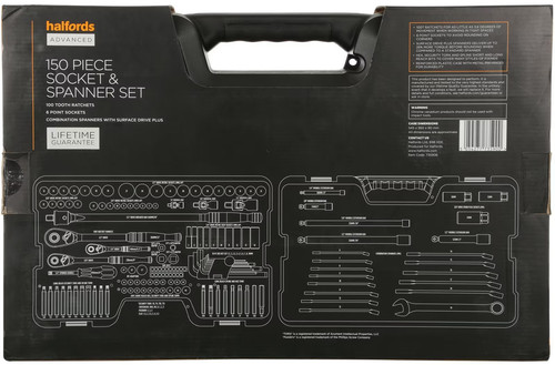 Halfords advanced 150pc socket - advanced,