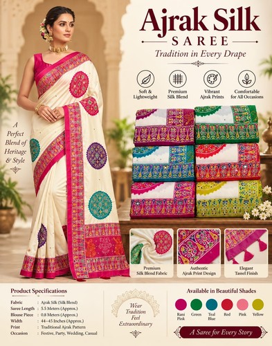 Ajrak silk mirror - , work