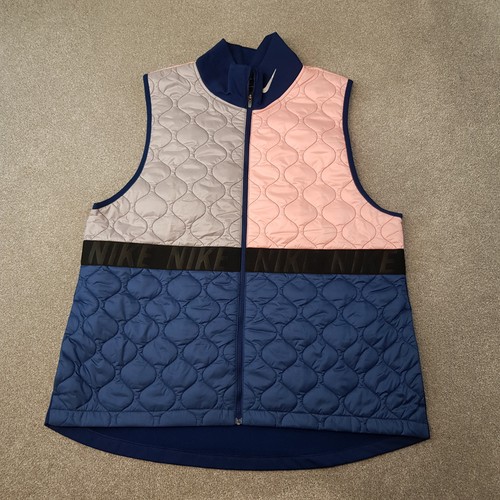 Nike womens gilet blue pink - xl,