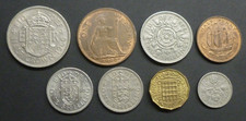 1966 UK Pre-Decimal 8-Coin type set Elizabeth II 2/6-1/2d ENGLAND WORLD CUP YEAR