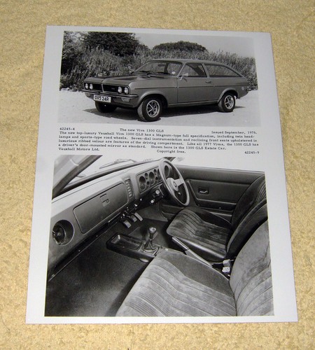 Vauxhall viva gls - viva, press
