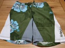 VINTAGE 2007 HURLEY MEN'S BOARD SHORTS SWIMMING FLORAL QUALITY SIZE 30/32