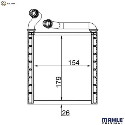 Heat exchanger interior - exchanger,
