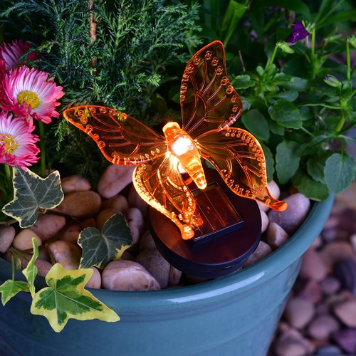 Solar powered insect butterfly - powered,