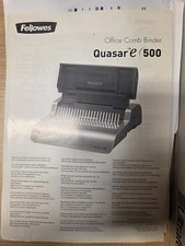 Qusar Offfice Comb Binder Used