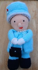 Handknitted HRH The Queen