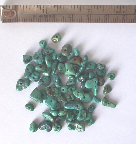 10g turquoise gem chips - of,