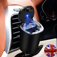 Auto Car Ashtray Cup Ash Holder LED Light Lid Portable Detachable UK