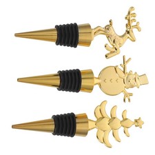 3 Pcs Xmas Wine Bottle Stopper
