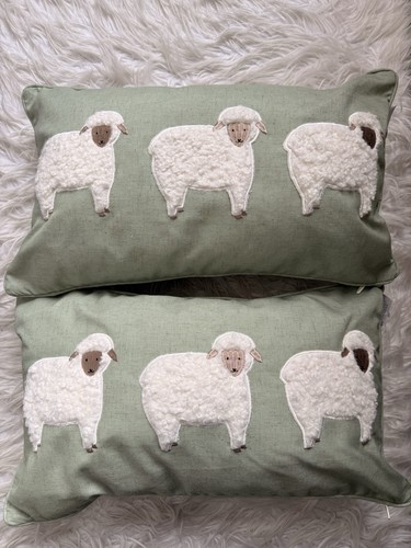 Green sheep tufted - cushion, x