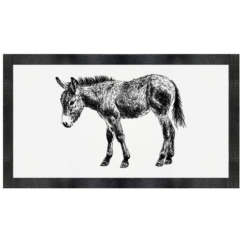 Donkey standing side view - standing, view'