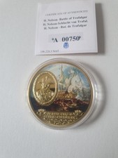 2014 Horatio Nelson Battle of Trafalgar 250th Anniversary Gold-Plated Coin Medal