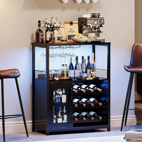 Wine bar rack cabinet with - bar,