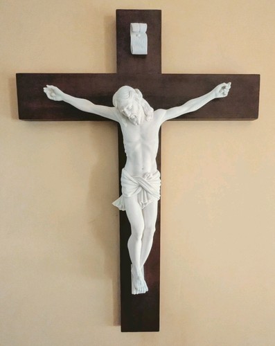 Large vintage 70cm crucifix - large,