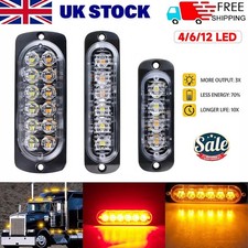 12V 24V 6 LED Amber Strobe