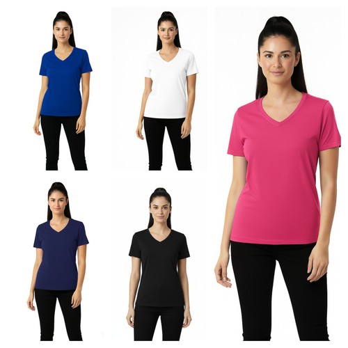 Women neck shirt top - v,