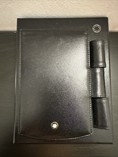Mont Blanc Leather Notepad And Pen Holder