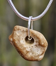 Hag Stone Necklace.  Luck